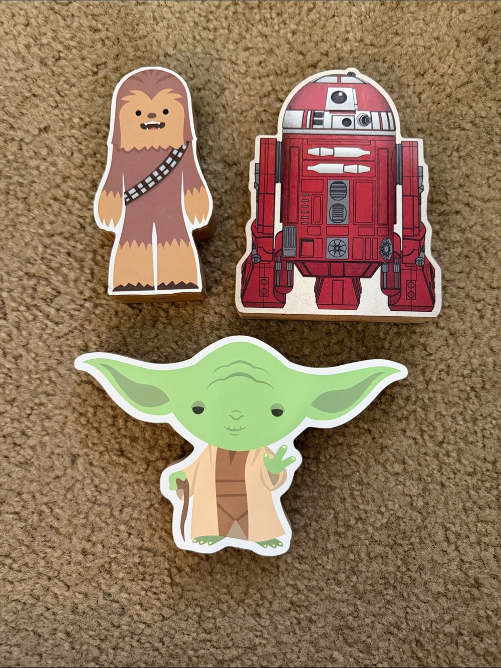Disney Star Wars Yoda, Chewbacca, & R2-R9 Droid Set of 3 Wall Decor
